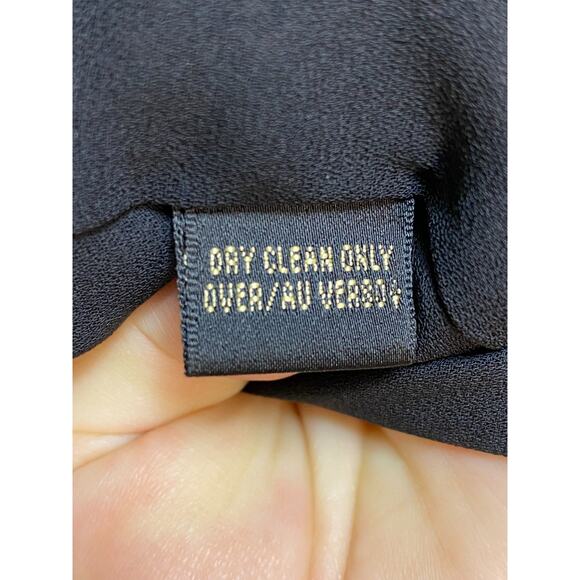 Dana Buchman Womens 100% Silk Y2K Whimsigoth Midi Dress Size 8 Petite Grunge - Picture 10 of 13